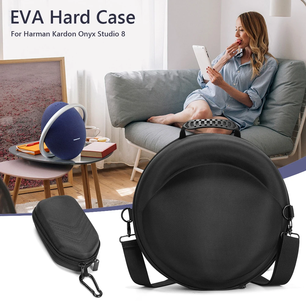 Travel Carry Bag Waterproof EVA Hard Carrying Case Anti-scratch Hard Shell Case for Harman Kardon Onyx Studio 8 Wireless Speaker