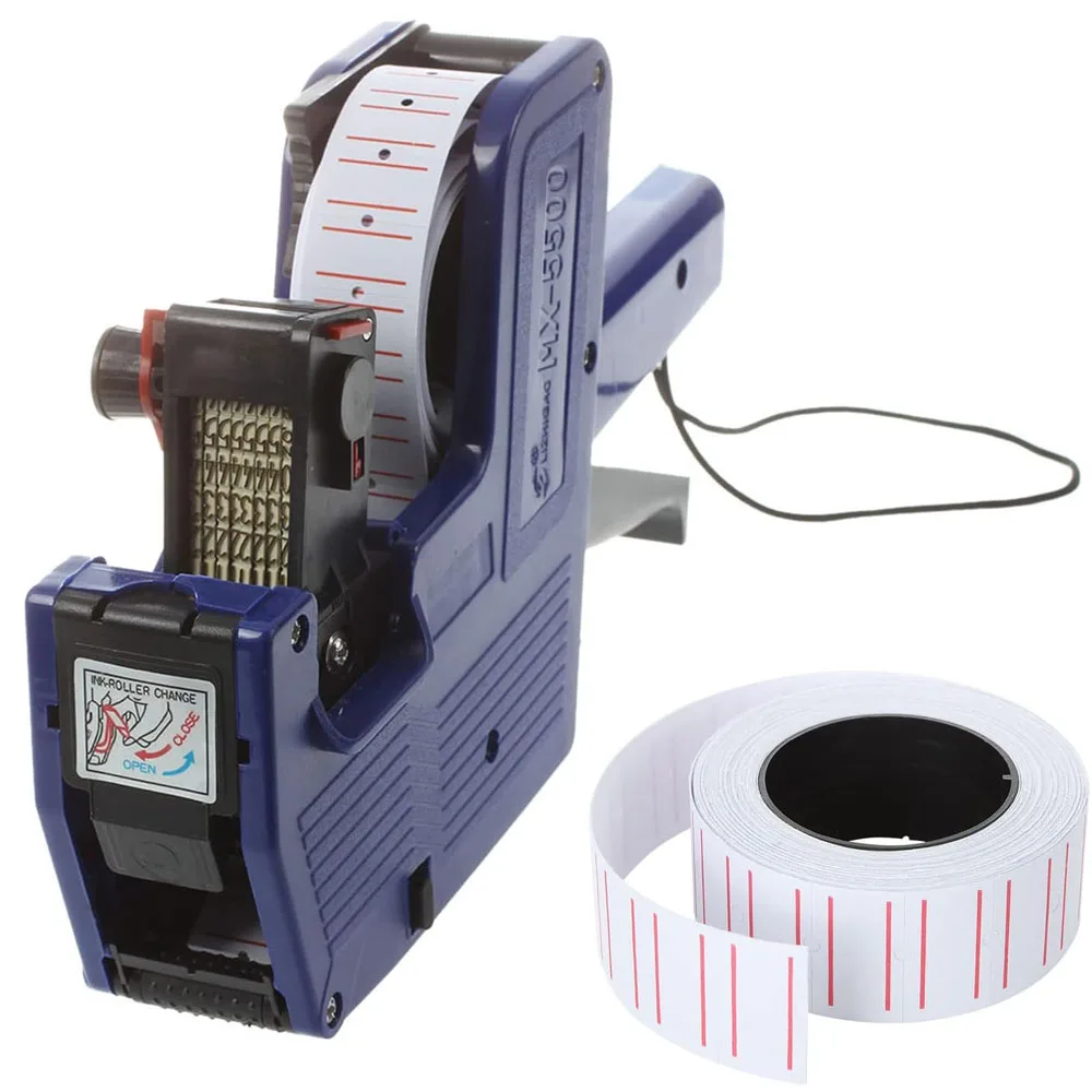 10Rolls MX5500 Price Tag Label Stickers Label Coding Paper Roll for Supermarket Commodity Price Coding Machine Paper