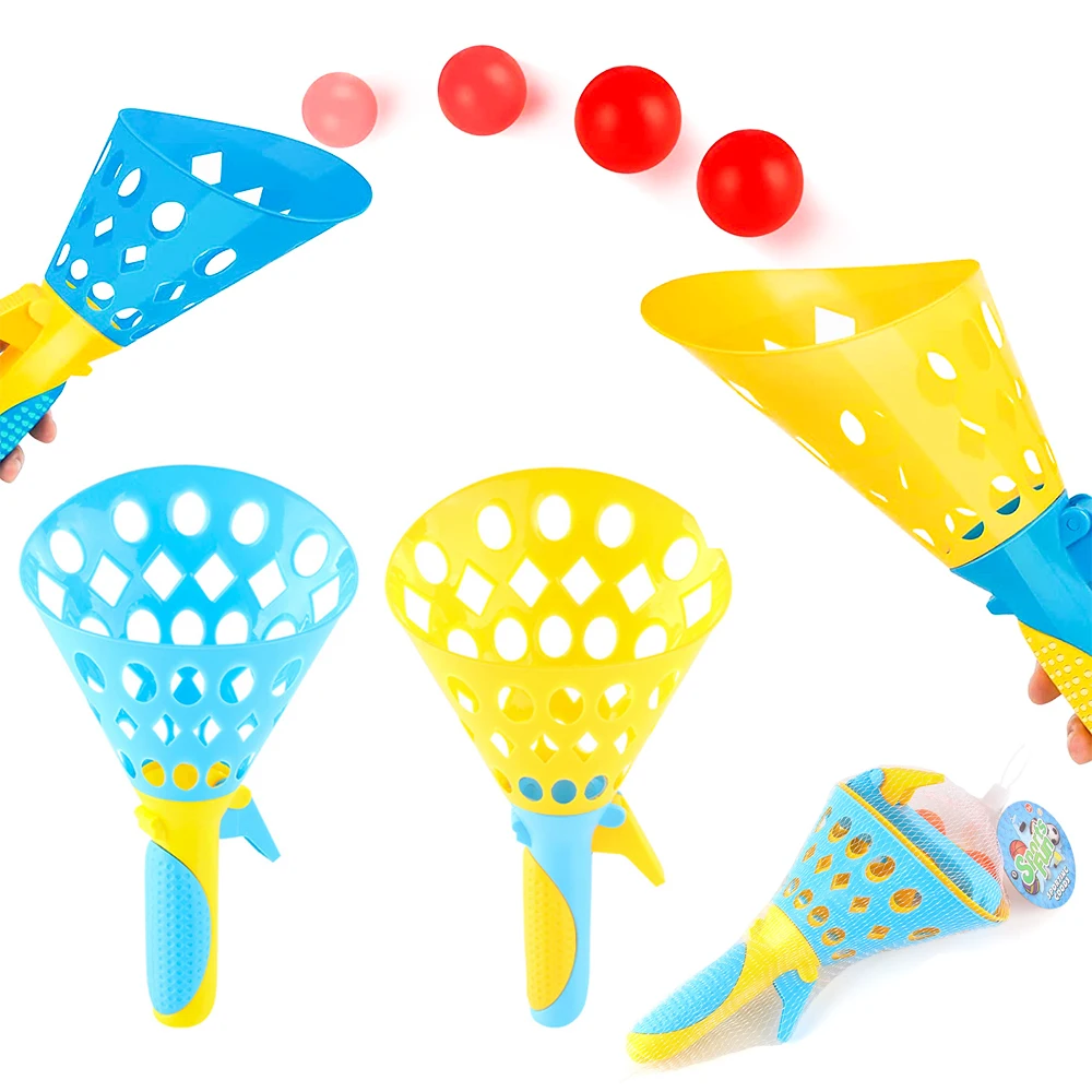 

Double Set - Launch & Catch The Ball Outdoor activity toys Fun for Kids and Adults Catch Ball Game Indoor Classroom Games