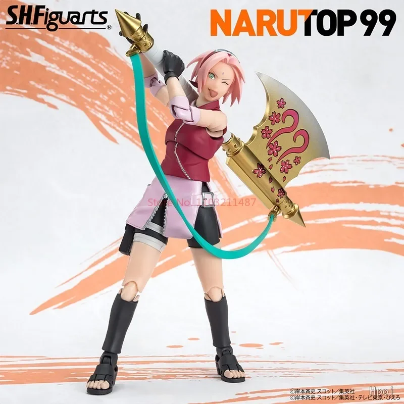thumbnail image 1 of Figura de anime Naruto Uzumaki Naruto Figura de acción Haruno Sakura Figura original SHFiguarts Narutop99 Modelo de PVC Juguetes Regalos, 1 of 5