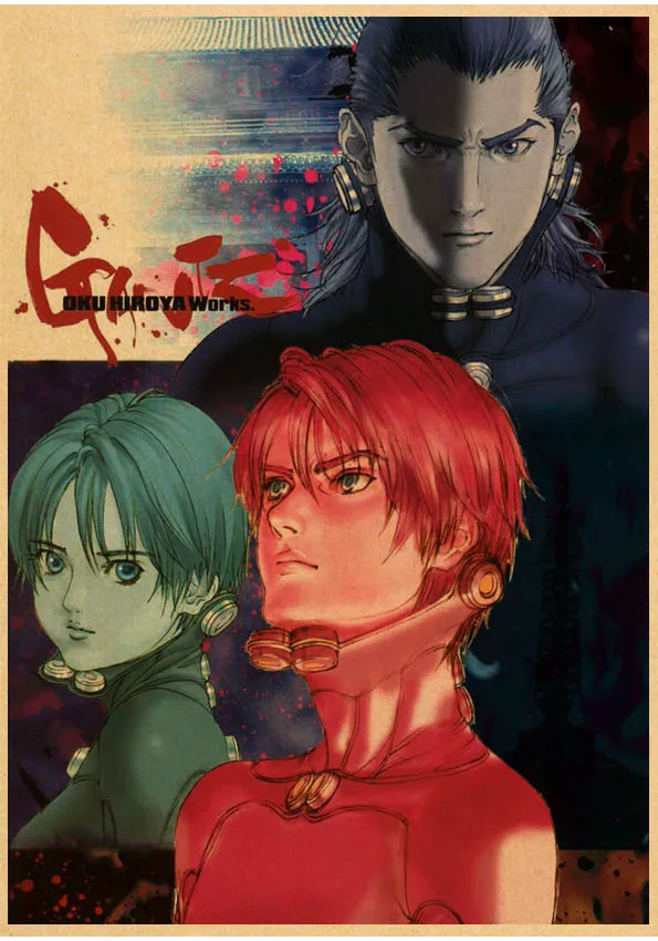 日本アニメガンツポスターキャンバス絵画壁アート写真ゲーマーギフト用