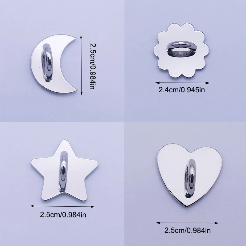 Heart-Shaped Metal Phone Ring Holder – Self-Adhesive Charm and Pendant Hook Accessory