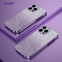 Shiny Glitter Plating Silicone Soft Back Case - iPhone 6 S or 6 (PURPLE)