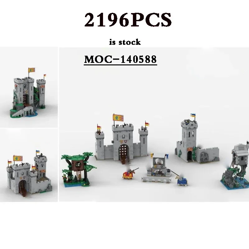 

Medieval Castle World 10305 MOC-140588 90th Anniversary Medieval Castle 2196 Pieces Building Block Toy Birthday Gift