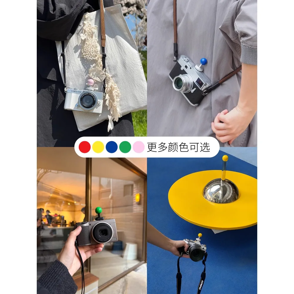 맞춤형 카메라 핫슈 커버 조이스틱 작은 빨간 공 DSLR 미러리스 카메라 액세서리 (후지 루믹스 핫슈 캡 버튼 선물용)