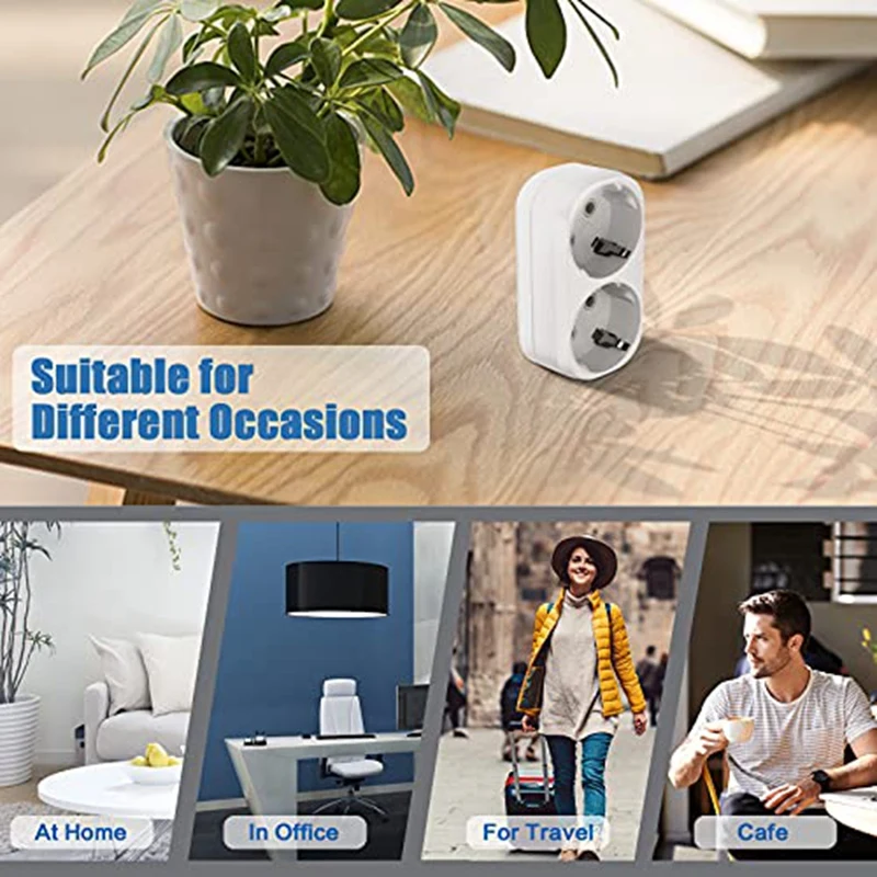 3Pcs  , 2 In 1  ÷ Ʈ  16A/250V, 3680W ִ Ƽ ÷    EU ÷