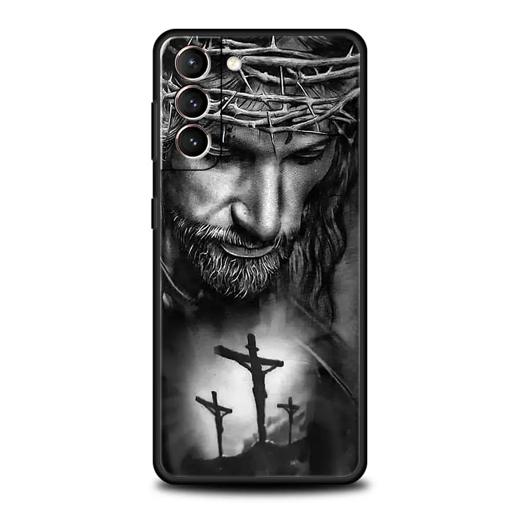 Faith Christian Religious Jesus Clear Phone Case - Black Cover
