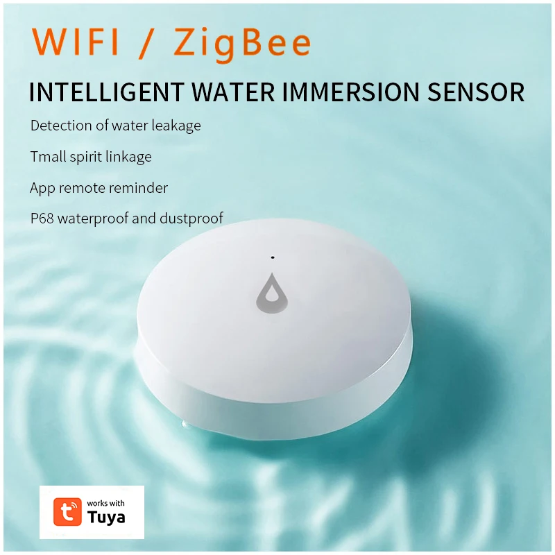 

Датчик утечки воды Tuya Smart Home, детектор уровня воды, приложение Smart Life, защита от протечек