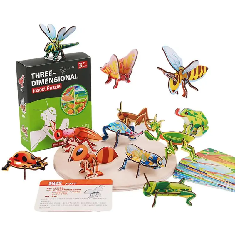 

3D пазл из бумаги с животными для детей, Обучающие игрушки Монтессори, забавная ручная сборка «сделай сам», трехмерная модель, игрушка для мальчиков и девочек