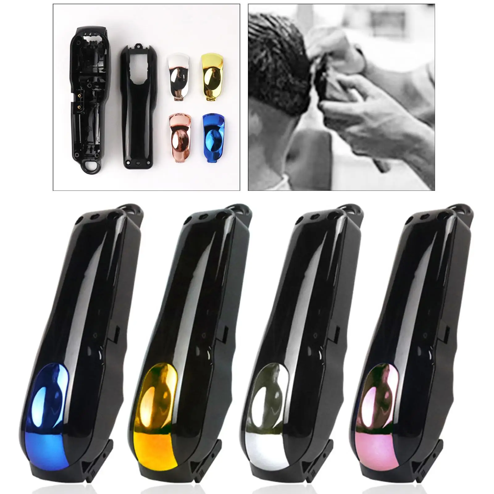 Wahl 8148 8591 전기 도금 헤어 커버, 상단 및 하단 커버