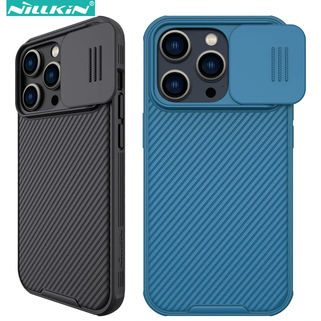 Apple iPhone 14 Plus phone case blue Nillkin CamShield Silky