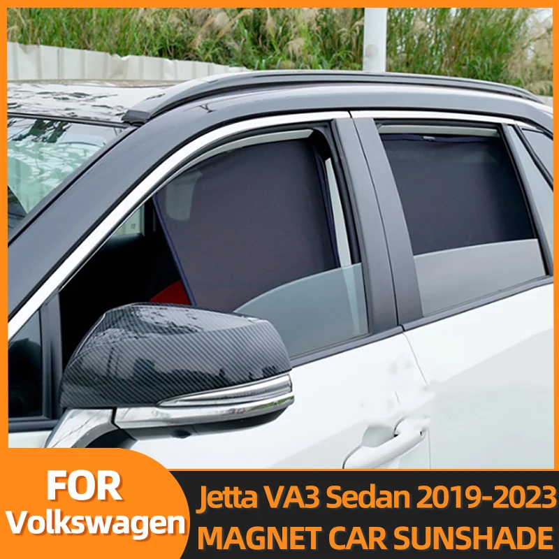 

For Volkswagen VW Jetta VA3 2019-2023 Car Sunshade Magnetic Front Windshield Frame Curtain Rear Side Window Sun Shades Visor