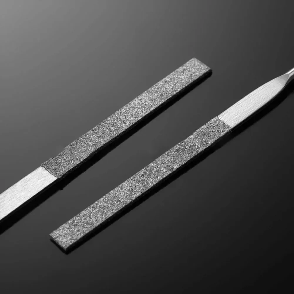 2pcs File Set Plastic Handle Metal Stone Grinding Flat Needle File DIY Wood Rasp File Needle Jewelry Polishing