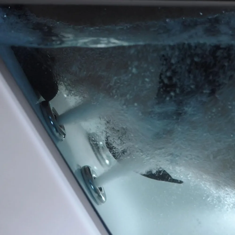 59 x 29" Whirlpool Tub,Acrylic Jetted Bathtub with 11 Jets,Hydromassage with Chromatherapy,3-Side Apron,58 Gallons 4