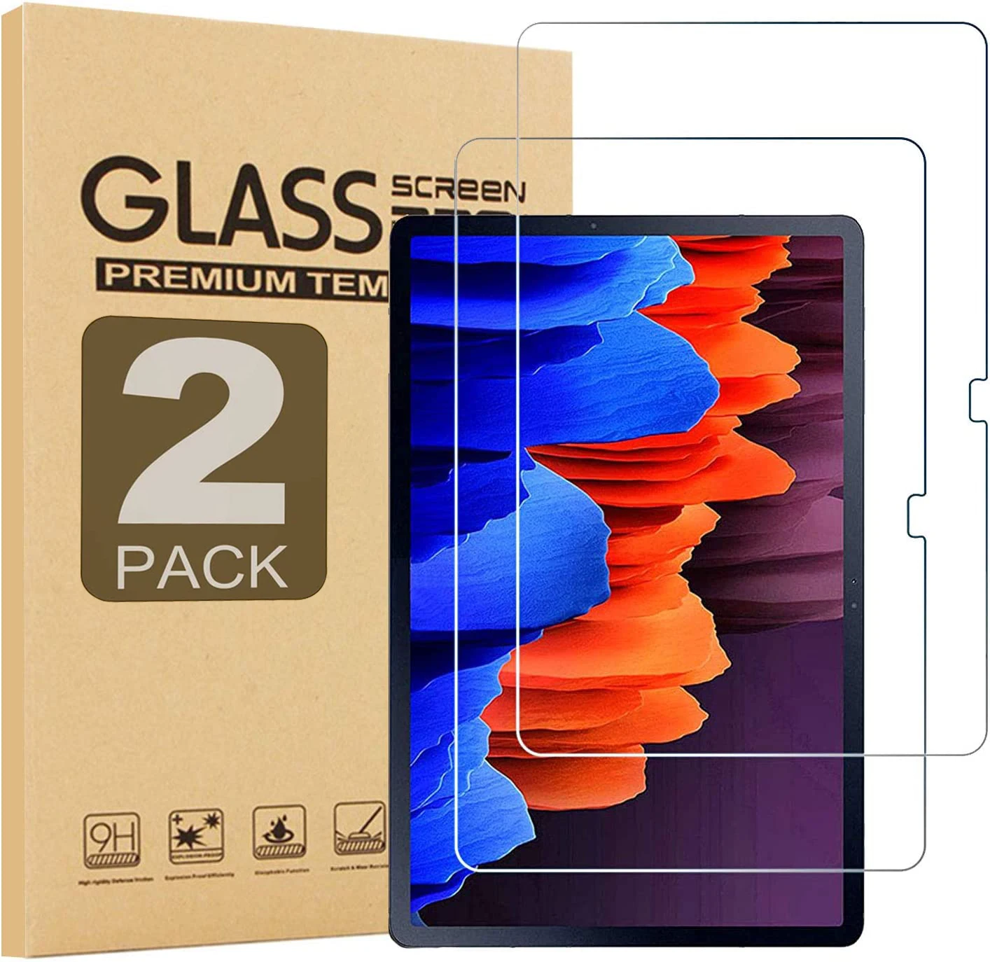 2pcs Screen Protector Tempered Glass For Samsung Galaxy Tab S7 11'' 2020 SM-T870 SM-T875 T876B HD Clear Anti Scratch Tablet Film tablet tempered glass screen protector cover for samsung galaxy tab s7 t870 t875 explosion proof anti scratch screen film