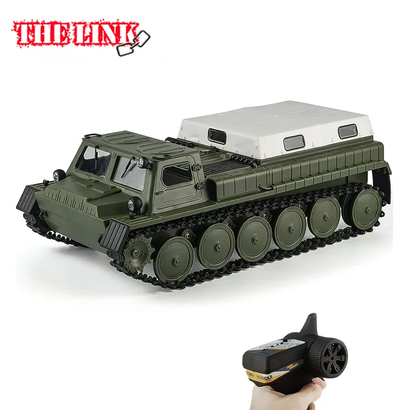 

THE LINK RC Crawler Vehicle 1/16 E-1 Remote Control Military Truck Transport Vehicle Car Toy W/LED 2.4GHz radio control Tank wpl