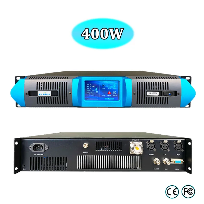 

400W fm transmitter with power button simple radio station equipment