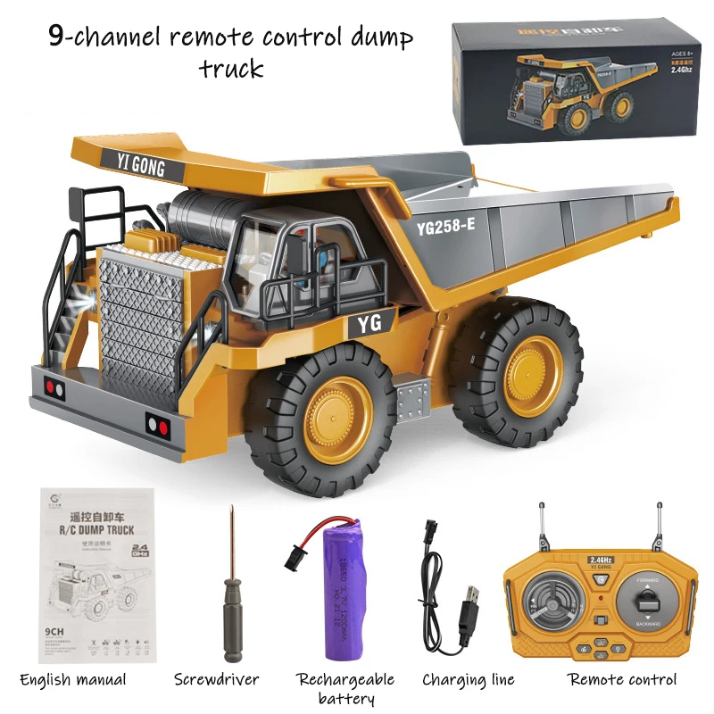 1: 20 Large Alloy Remote Control Excavator 11 Channel Crawler Excavator Children Boy Competition Engineering Vehicle Model Toy remote control cars & trucks RC Cars