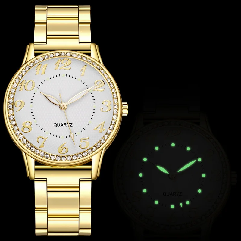 Luxury Watches Quartz Watch Stainless Steel Dial Bracele Watch Fashionable Simple Style Quartz Wristwatch Reloj Mujer Relogio 2