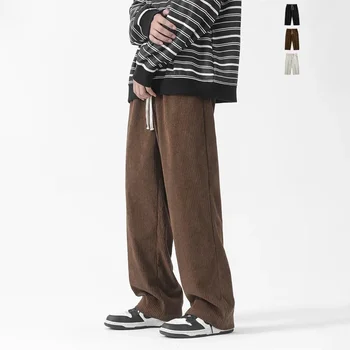 TFETTERS Pantaloni da jogging da uomo in velluto a coste di marca 2025 Nuovo autunno inverno Feelce Baggy Moda Pantaloni casual Uomo Gamba larga Abiti vintage 1