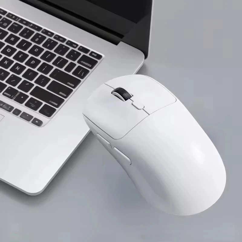 모델 348 트라이 모드 무선 마우스 블루투스 2.4G 유선 충전식 무소음 인체공학적 게이밍 오피스 마우스(PC 노트북 태블릿용)