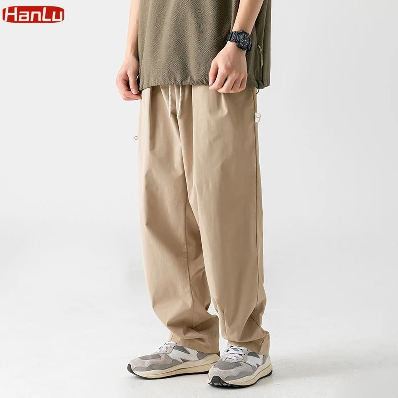 Men's Oversized Y2K Navy Cargo Sweatpants Baggy Wide Leg Zip
