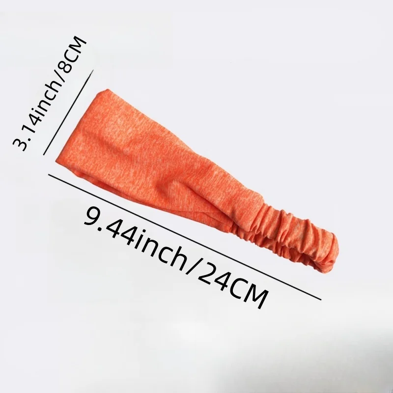 Sports and yoga headband for stopping sweat, elastic wide-edge hair band for running and working out
