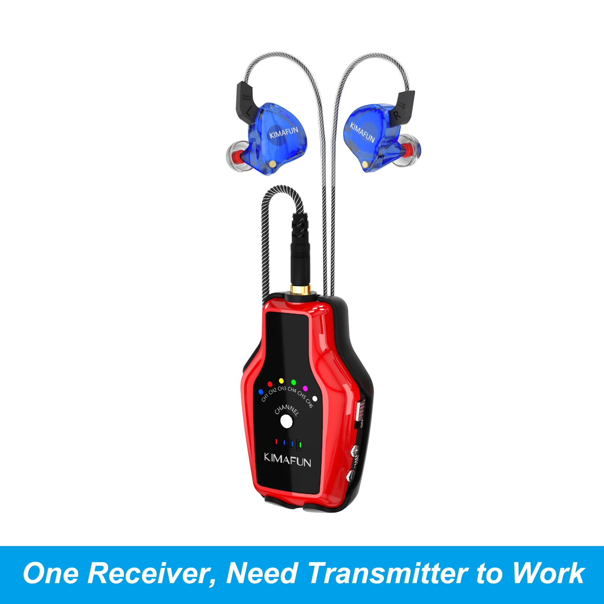 【値下げ】KIMAFUNワイヤレスインイヤーモニターシステム KIMAFUN 2.4G ワイヤレスインイヤー モニターシステム used