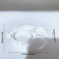 Cute Cat Candle Holder Decoration Ornament, Sleeping Cat Ornament, Artistic Desktop Decoration Candle Holder [excluding Candles] 6