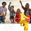 Kids Rocket Bubble Gun Blower 29 Holes Mini Bubble machine Summer Soap bubbles Toys for children girl Boys outdoor games garden 2