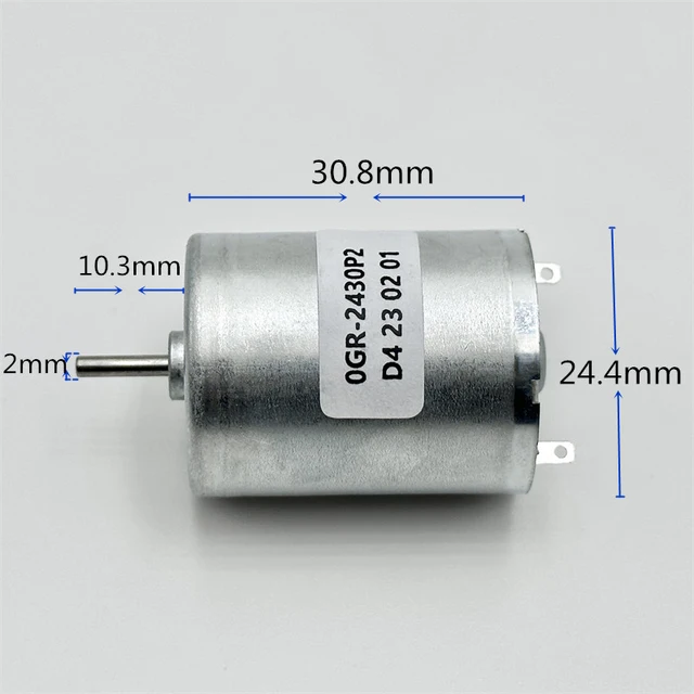 RF-370CA-22170 Micro DC Motor - 24mm 3V-6V 6000RPM Metal Brush Electric Motor For Robots, Pumps & DIY Projects