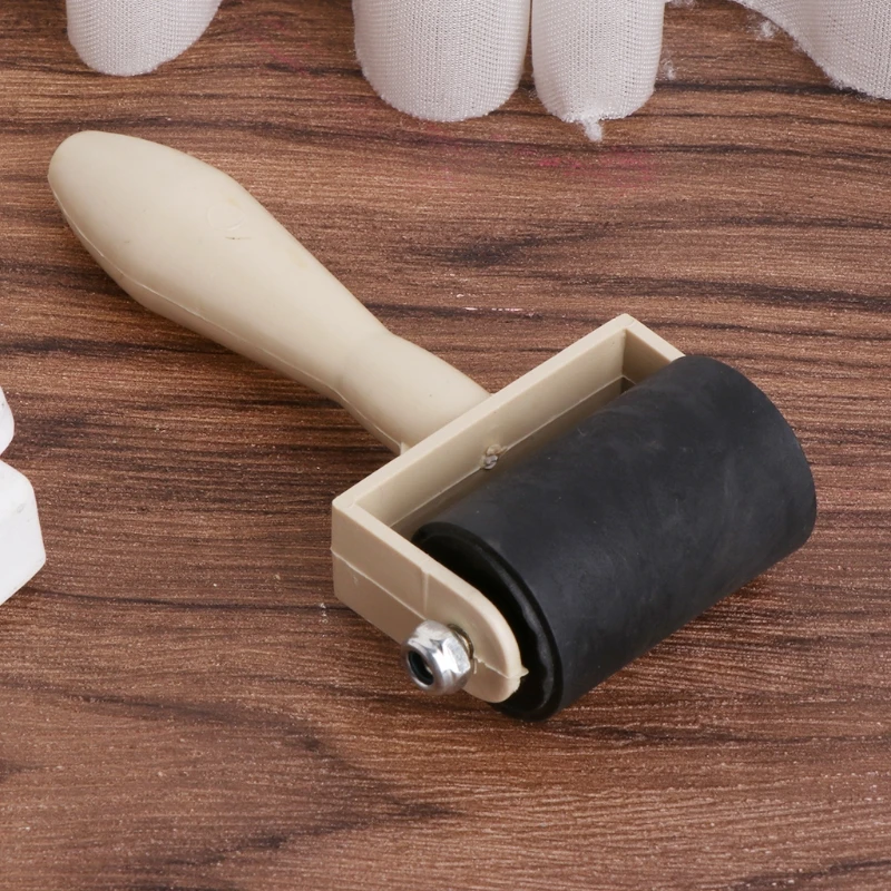 3.5cm Heavy Duty Hard Rubber Roller Printing Screen Plastic Frame Craft Tool 87HA printing screen roller