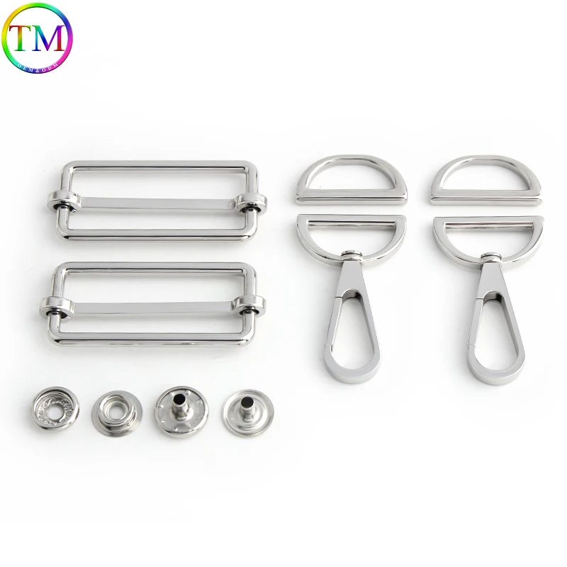 1/5/10Sets Stainless Steel Metal Hanger Clasp Locks Bag Hardware Accessories For Women's Handbag Clasp Lock Buckle Leather Craft