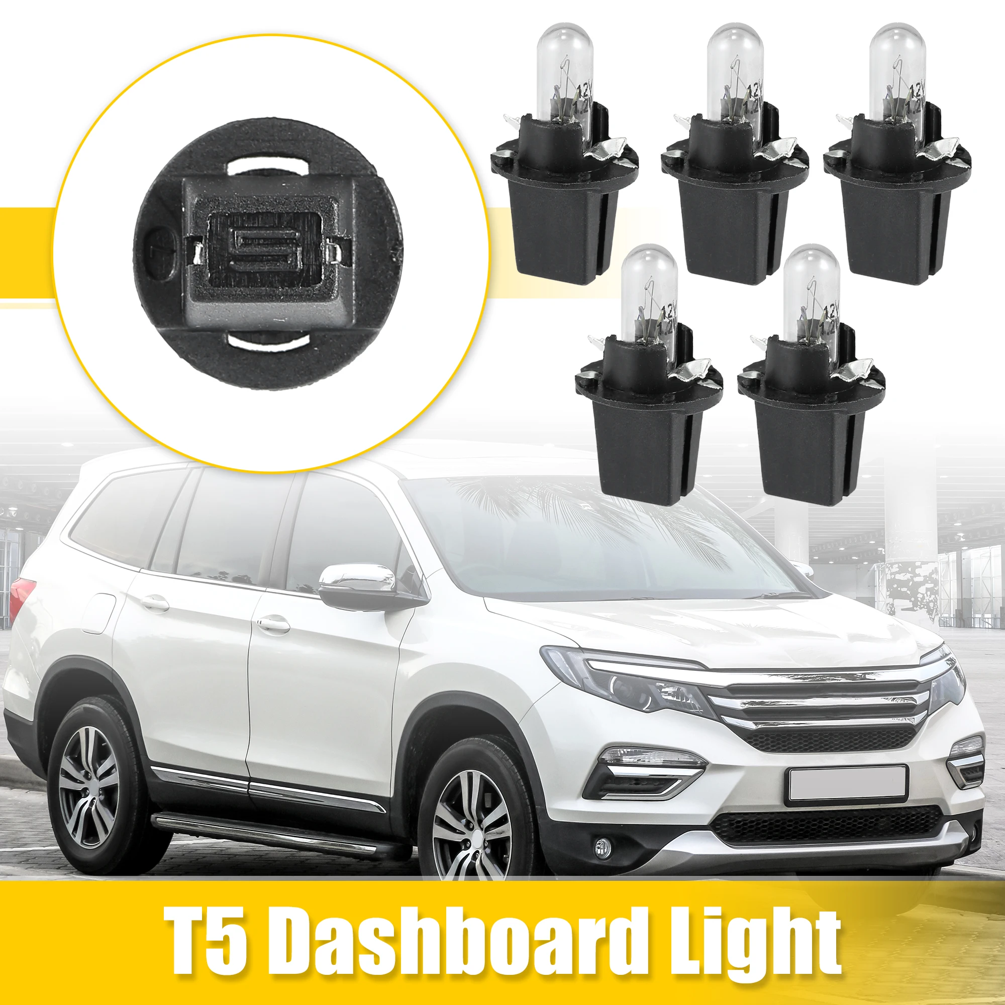 X Autohaux 5/10PCS T5 �ڵ� ���� ���� ��� ���� ����Ʈ DC12V 1.2W ���� ����� ���׸��� ���� �ڵ��� �׼����� ��ü