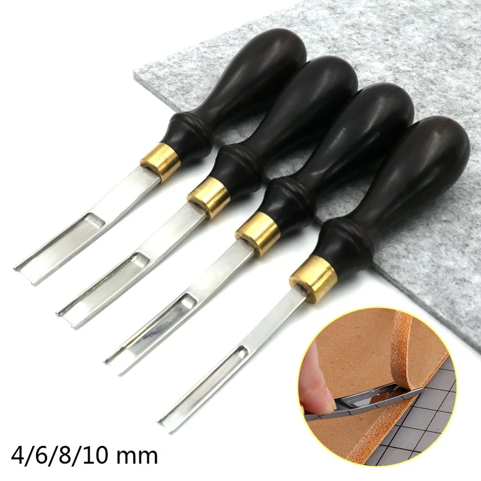 Skiving Knife, Metal Leather Skiver, Leather Craft Tools Skiver, Heavy Duty Hand Skiver for Leather, 6 Pieces Skiver Blades for Leather Craft DIY