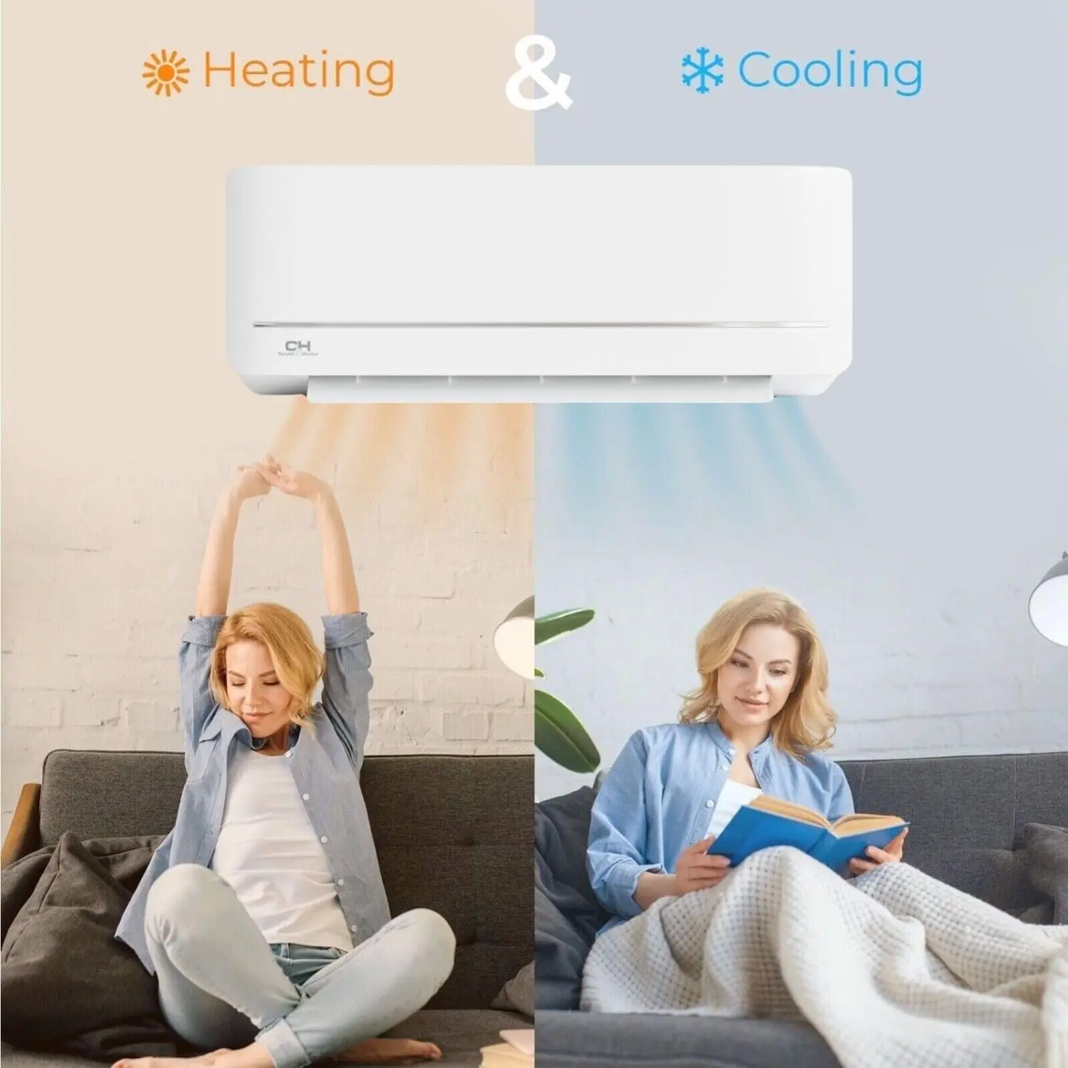 Split Air Conditioner and Heater, 20.5 SEER2, 1 Ton, Wall Mount Ductless Inverter Heat Pump System, With 16ft Installation kit 4