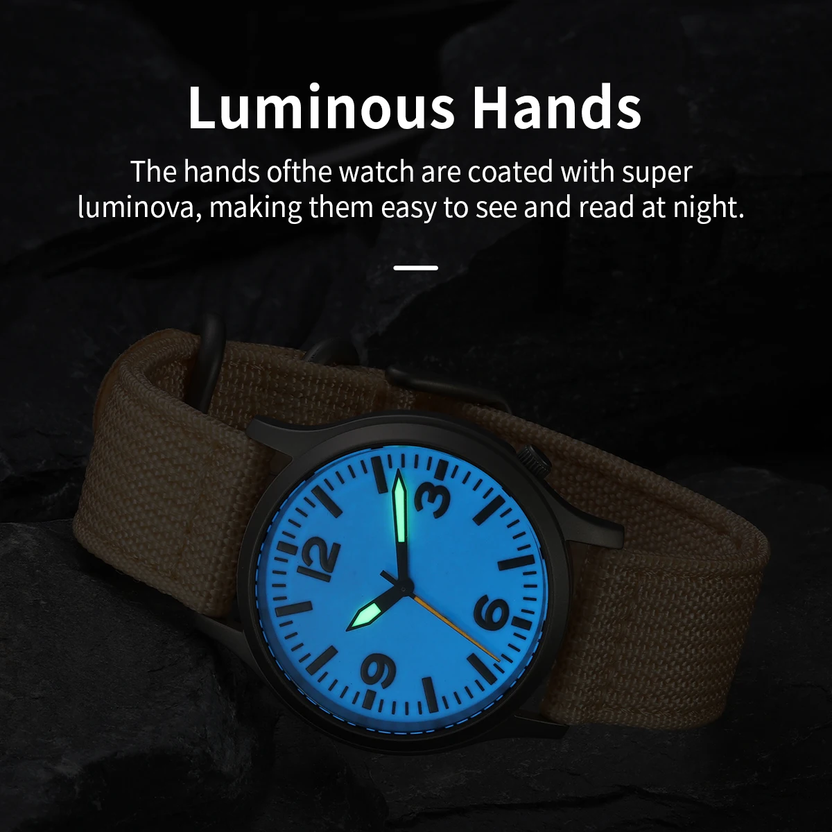 BERNY Men Watches Titanium Lightweight Sports Quartz Watch Clean and Simple Dial Sapphire Glass Luminous Waterproof Wristwatch