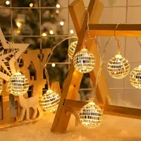 1 pack of LED mirror ball string lights 1