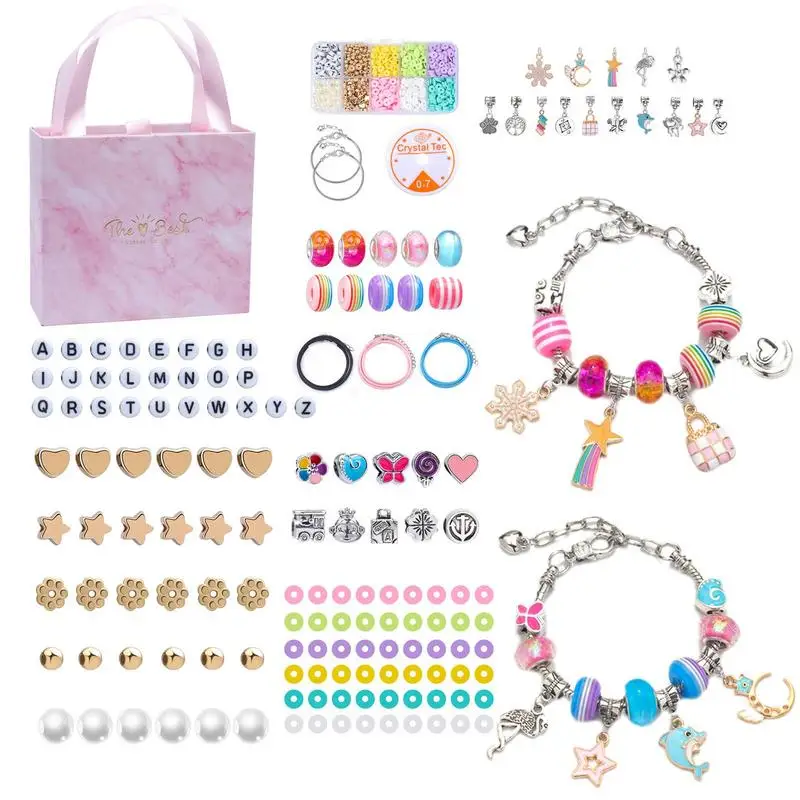 

Аксессуары для изготовления браслетов ручной работы, портативный комплект украшений для ожерелий и браслетов, подарок для мальчиков и девочек