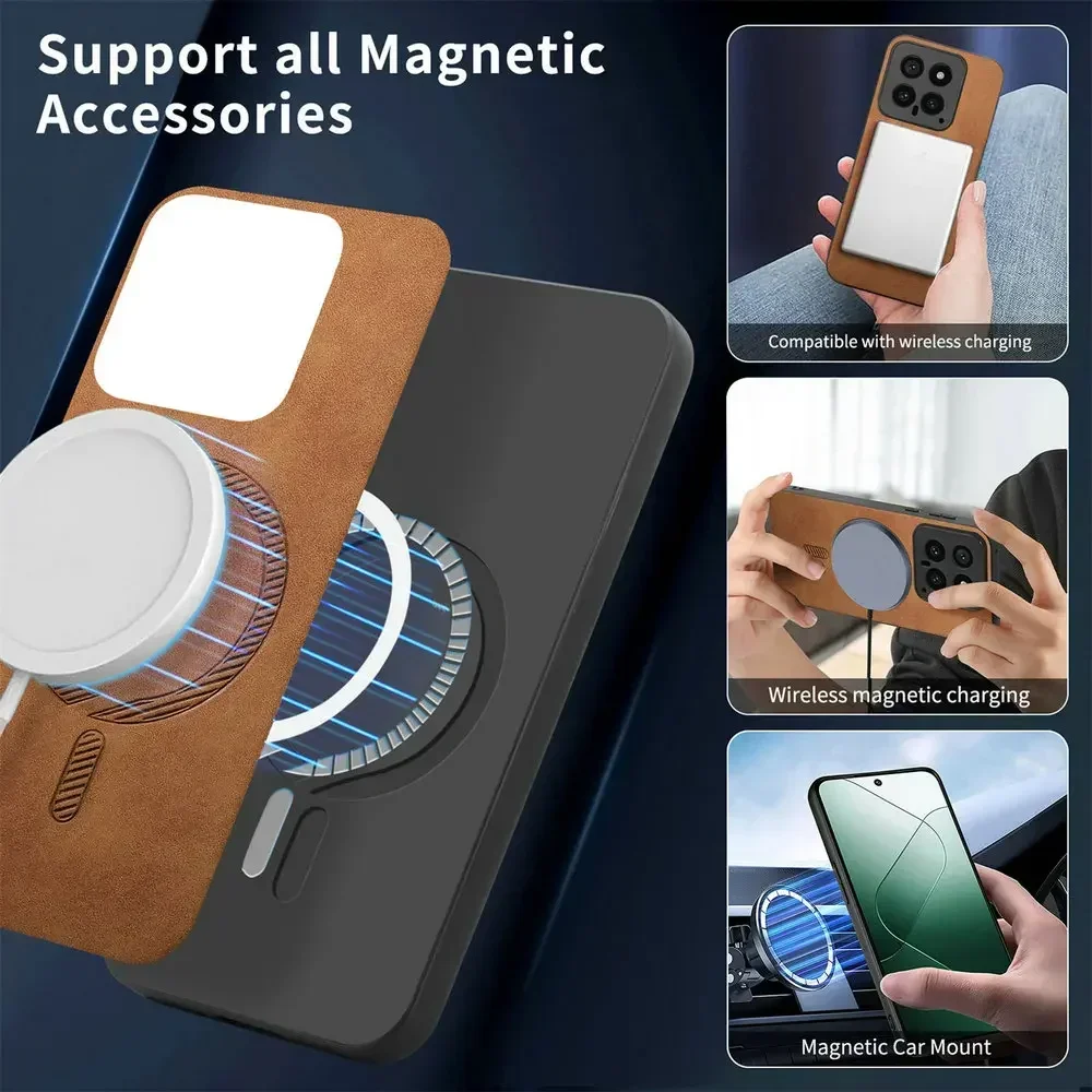 Ultra Thin Magnetic Leather Shockproof Phone Case