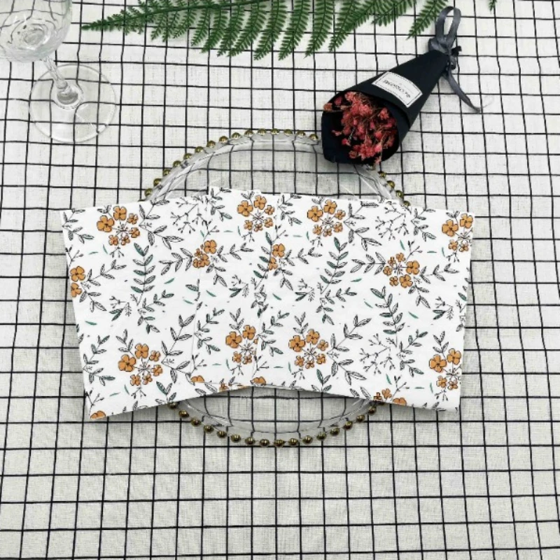 Printed Napkins Flowers and Grass 2 Layers 20pcs/pac for Wedding Restaurant Decoration Wine Glass