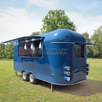Custom Food Trailer Fully Equipped Street Food Truck Ice Cream Kiosk Dessert Cart Food Trailer Mobile Kitchen