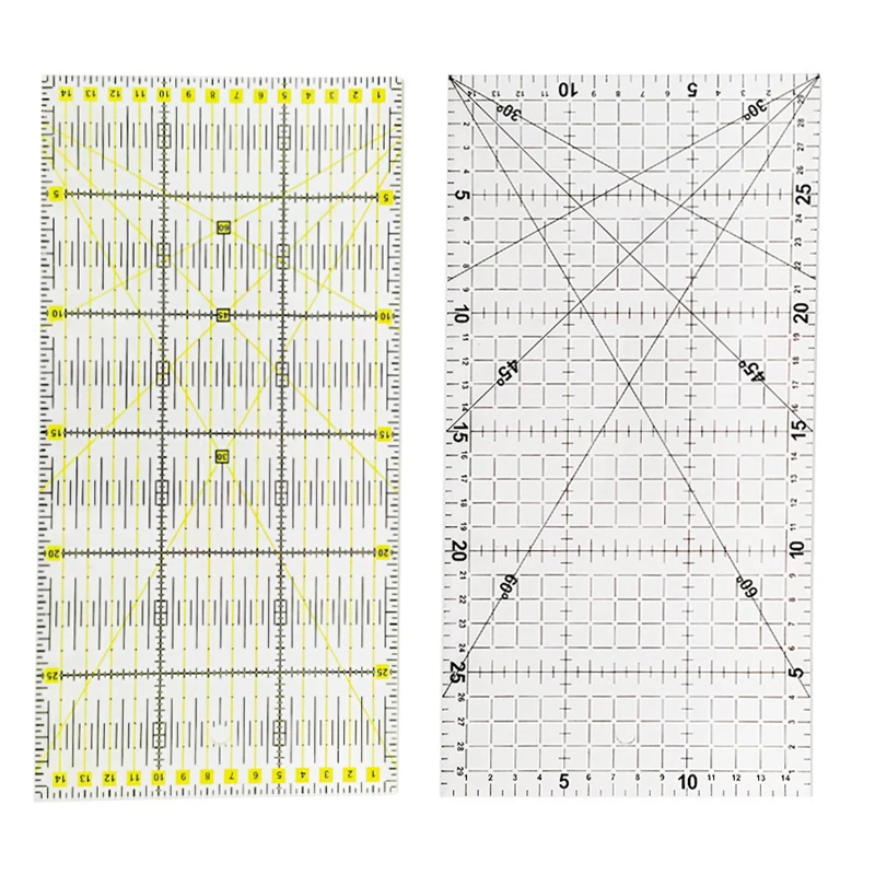 Regla de patchwork con margen de costura incluido