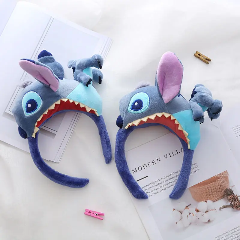 

Disney Stitch Plush Headband Cartoon Anime Lilo&stitch Soft Fashion Woman Girls Headband Hair Bands Head Hoop Hair Accessories