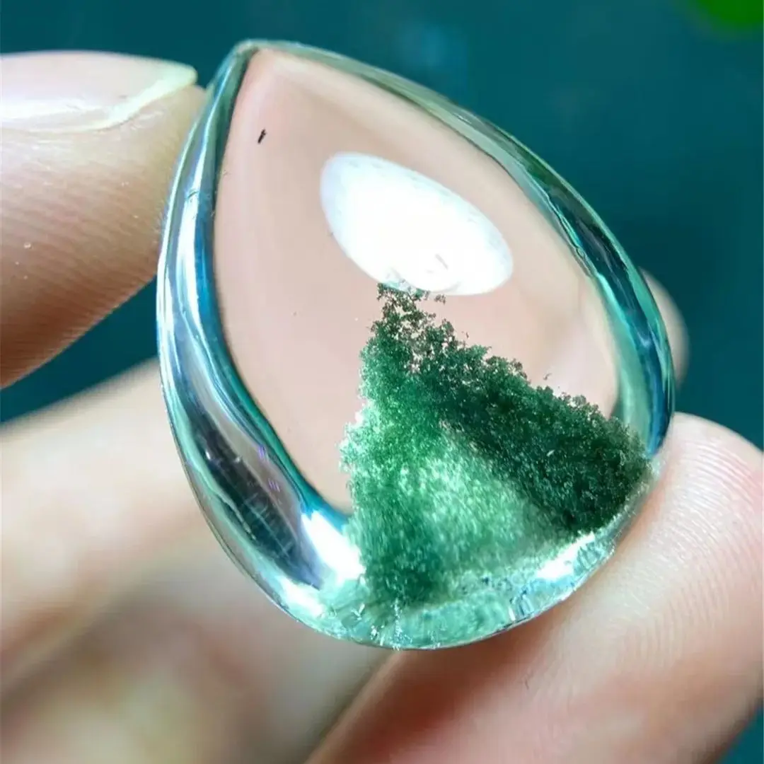 

Natural Green Phantom Quartz Necklace Pendant For Women Men Beauty Gift Energy Gemstone Crystal 26x20x12mm Beads Jewelry AAAAA