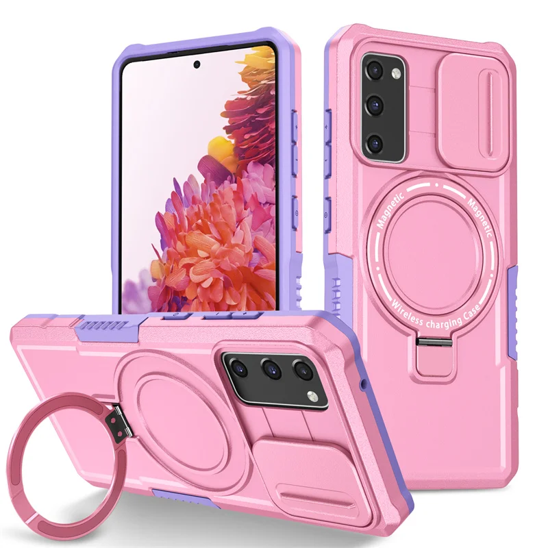 Shockproof Armor Case with Magsafe Wireless Charging and Magnetic Ring Holder