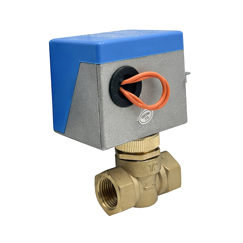 

1/2'' 3/4" 1" 2 Way Brass Motorized Globe Valves AC220V Electric Shut-off Valve 2 Wire Fan Coil Air Conditioning Water Switch