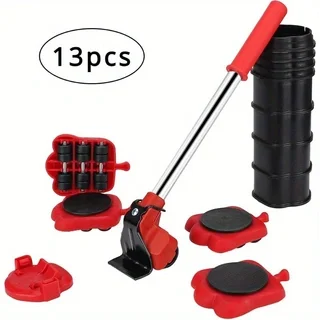 13 Piece Heavy Duty Furniture Lifter Tool Slides and Appliance Rollers to Easily Move Sofas and Refrigerators Mobility Tool