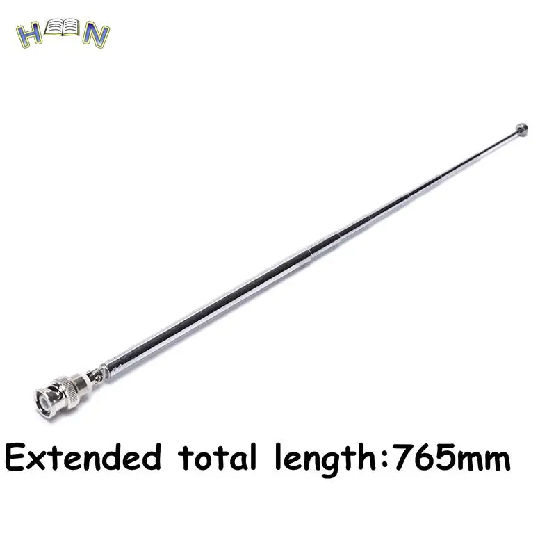 

360 Degrees 765mm Telescopic Antenna Q9 BNC Connector Portable FM Radio Scanner VHF UHF TW