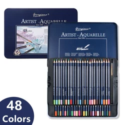 Premium Watercolor Pencil Set with Brush - Vibrant Art Supplies (48 Colors Set)